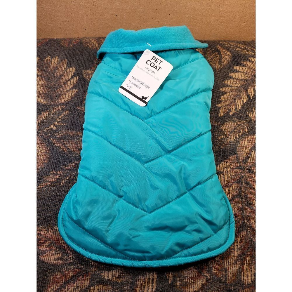 Turquoise Dog Jacket- Size Medium- NWT